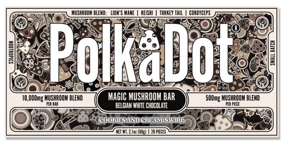PolkaDot Chocolate Bar - Cookies & Cream Swirl