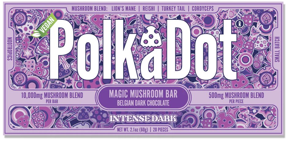 Polkadot Chocolate - Intense Dark Magic Mushroom Bar 10000mg blend