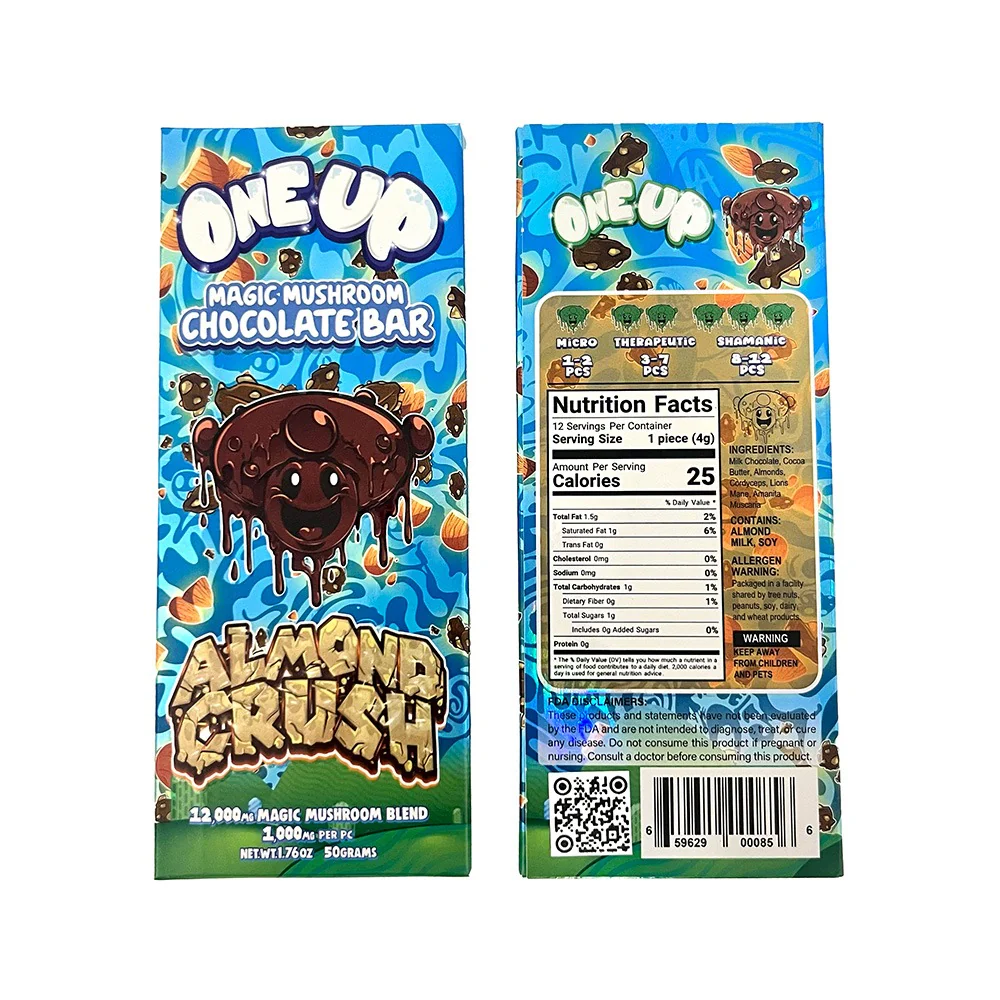 One Up Magic Mushroom Chocolate Bar - Almond Crush