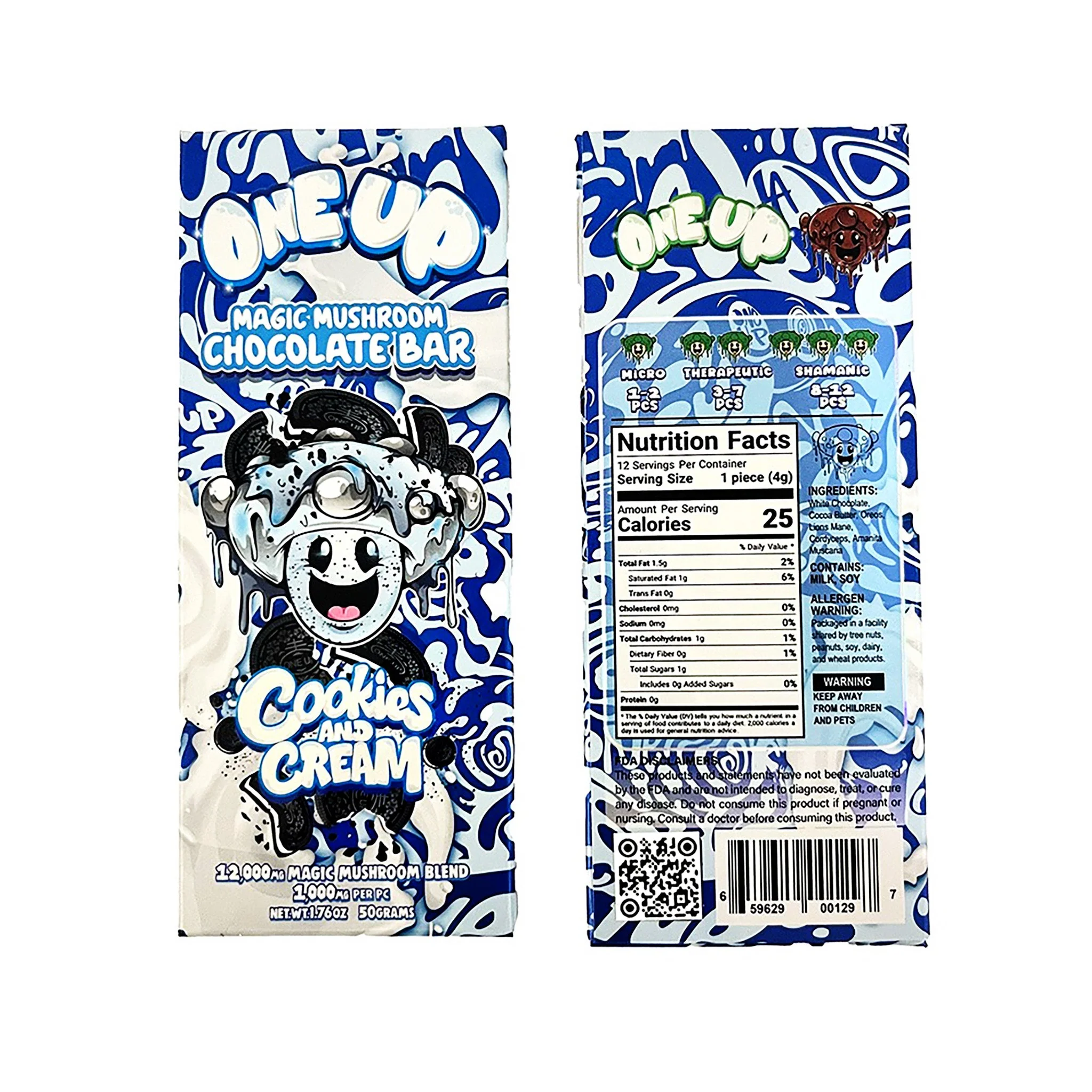 One Up Magic Mushroom Chocolate Bar - Cookies & Cream | 12g