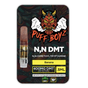 Puff boyz N,N DMT Cartridge - Banana | 400MG/0.5ML (30-40 Pulls)