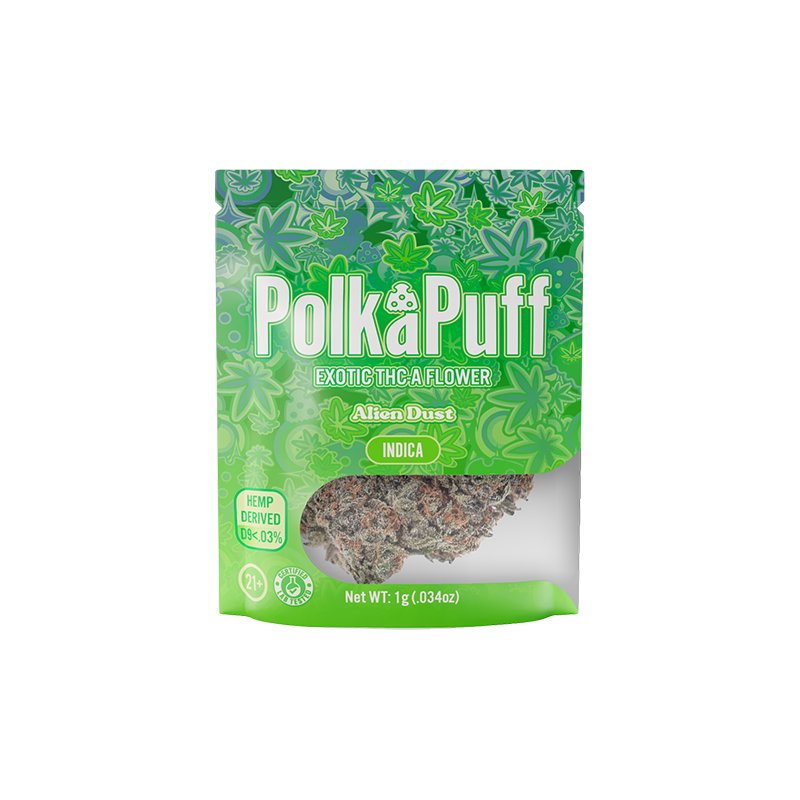 PolkaPuff - Alien Dust | Indica | 1g Exotic THC-A Flower