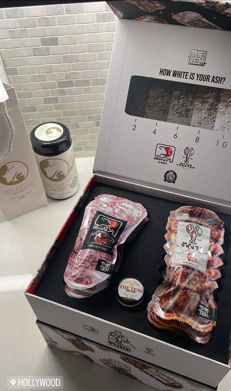 Experience The TenCo Surf & Turf Box featuring Wagyu + Maine Lobster + 10/10 Rosin