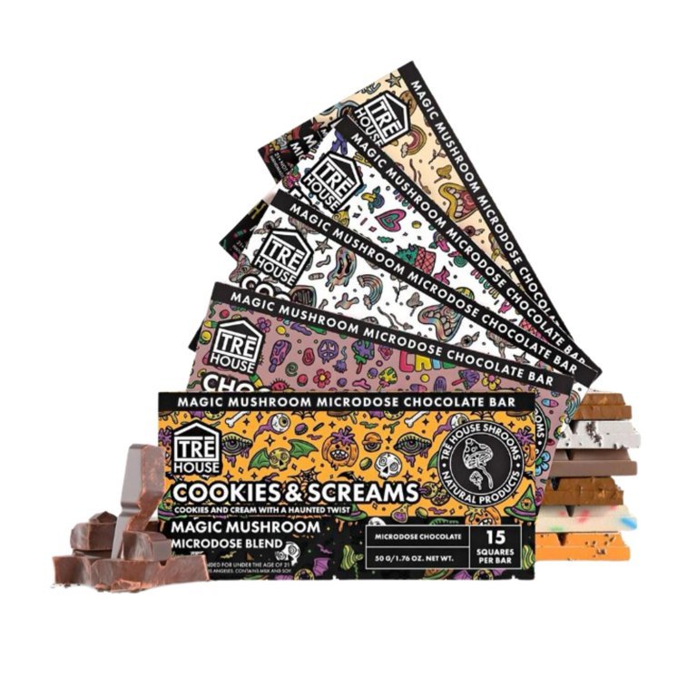 Trē House Magic Mushroom Microdose Chocolate Bar - 5 Flavors | 50g