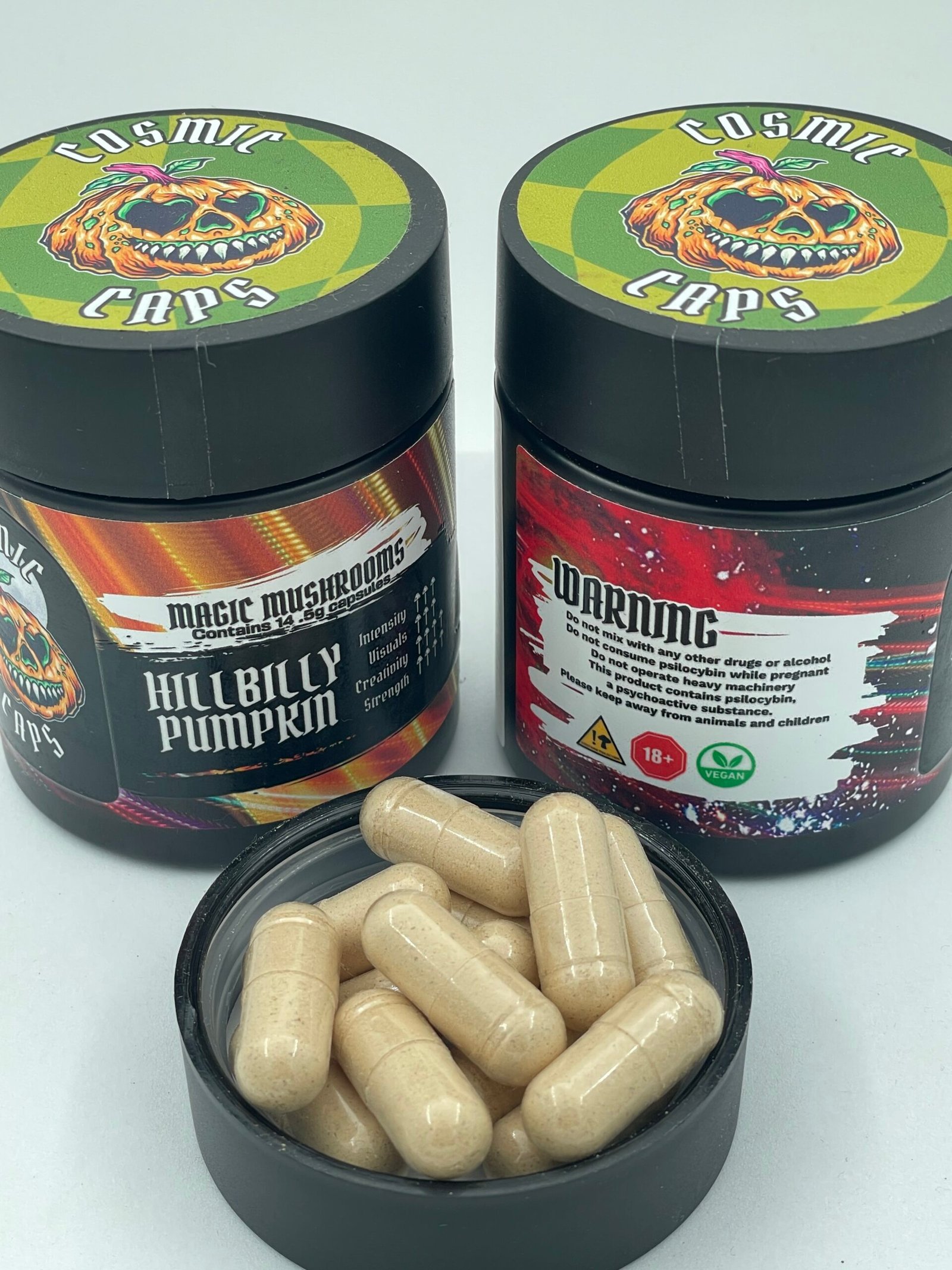 Cosmic Caps Shroom Capsules – Hillbilly Pumpkin