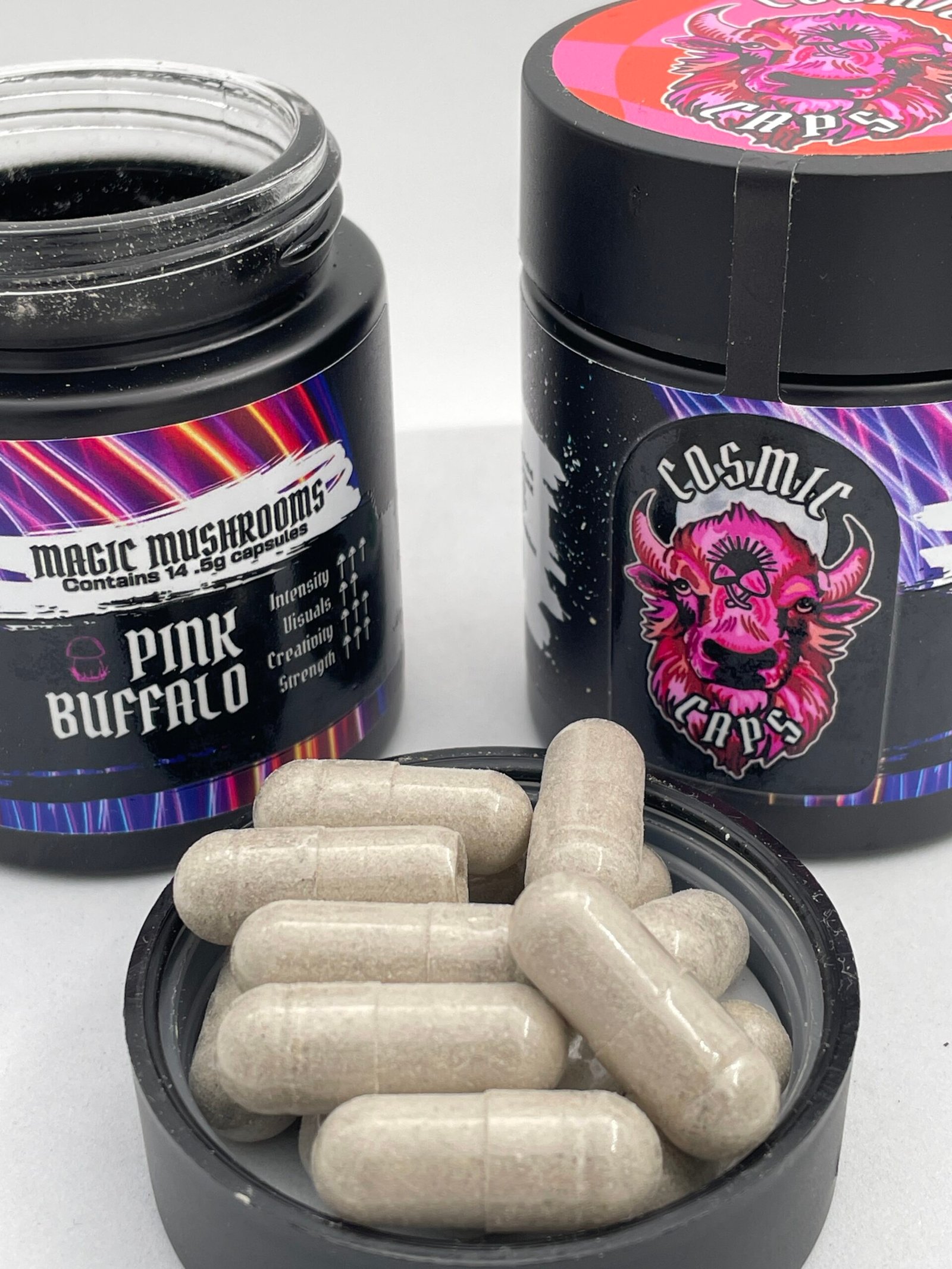 Cosmic Caps Shroom Capsules – Pink Buffalo | 14.5g